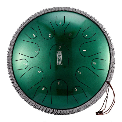 HLURU TBP15-14 JEWEL GREEN - Flagship Series 15 Notalı 14" Jewel Green Tongue Drum